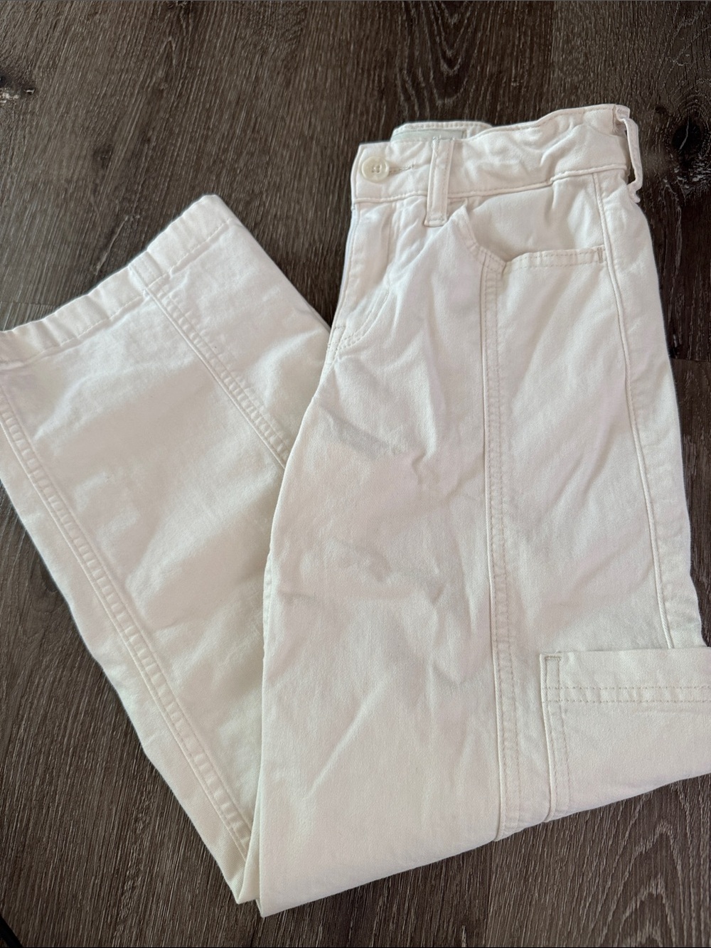 abercrombie kids White Straight-Leg Bottoms
